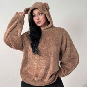 Sudadera polar con capucha Hexibella