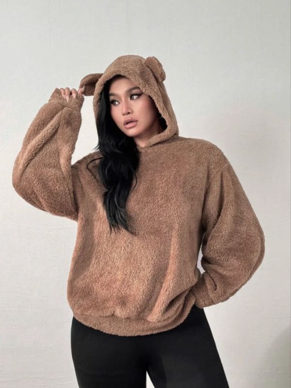 Sudadera polar con capucha Hexibella