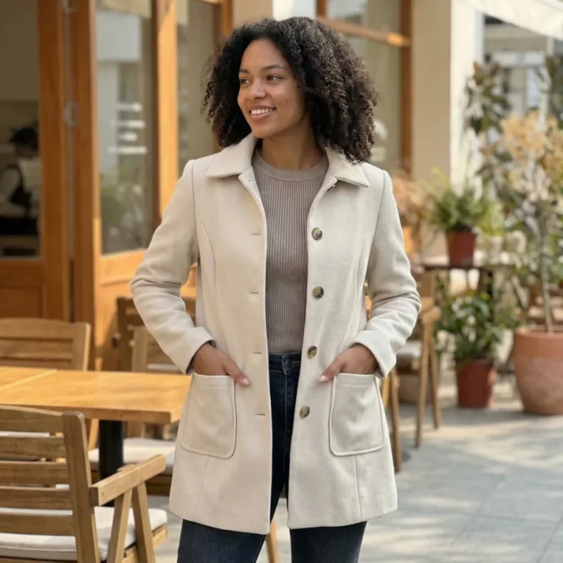 Samira | Cappotto in lana a maniche lunghe