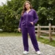 Set casual sportivo in velluto 2 pezzi