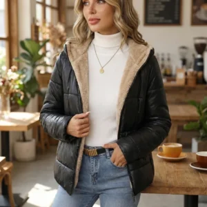 Carmen | Kurze Jacke mit Wollfütterung