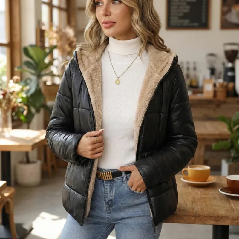 Carmen | Kurze Jacke mit Wollfütterung