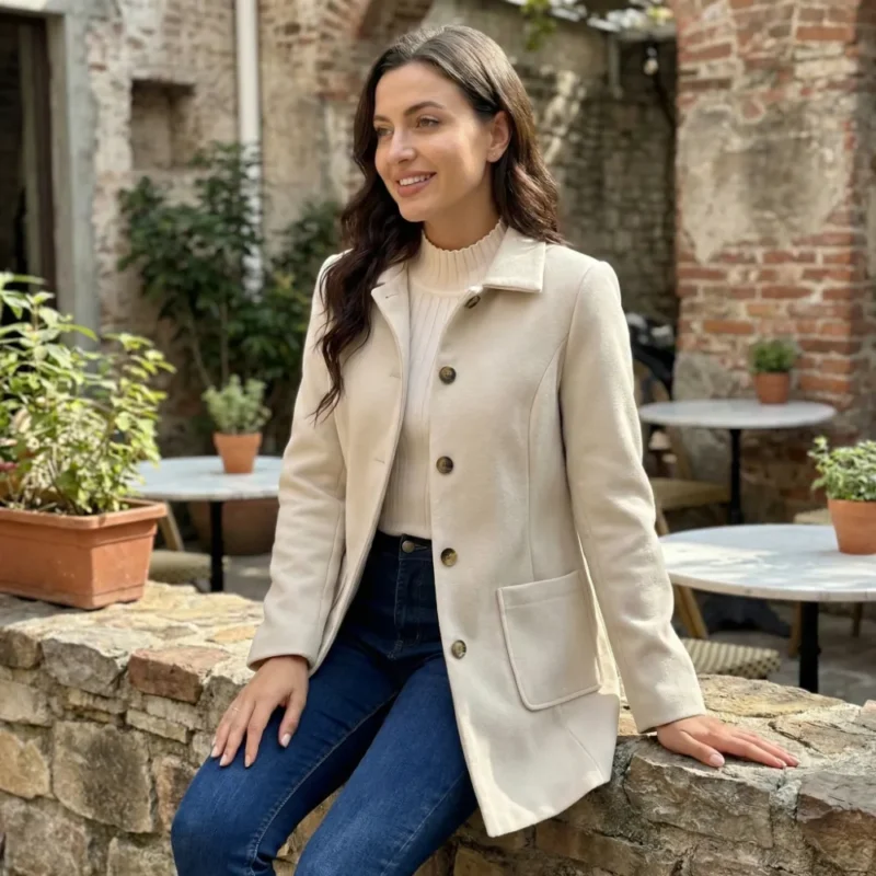 Samira | Cappotto in lana a maniche lunghe